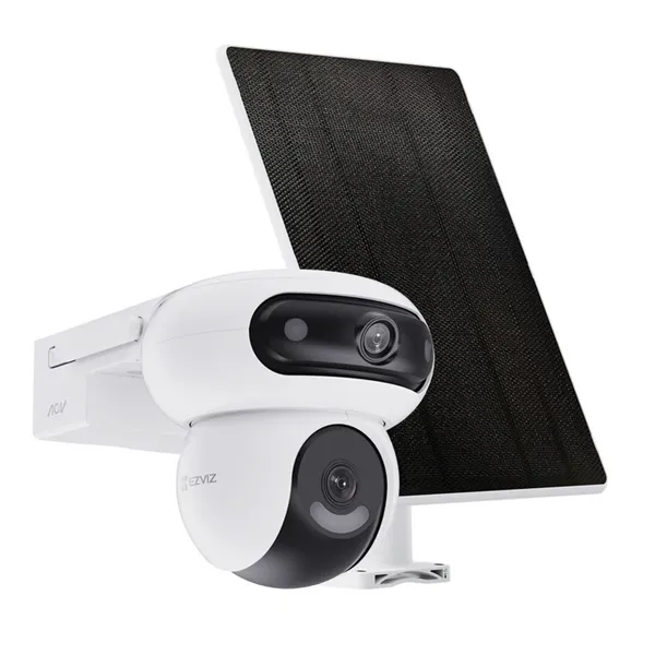 [CS-HB90/SP-R100(4MP+4MP)] CAM IP PT LENTE DUAL EXTERIOR 4MP + 4MP + PANEL SOLAR