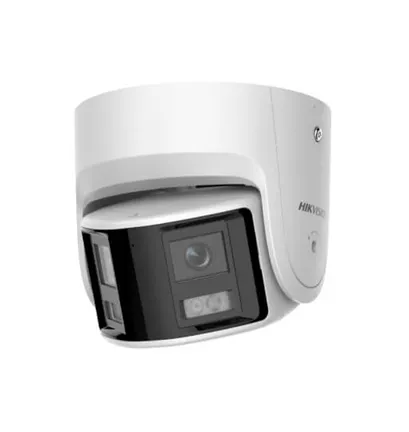 CAMARA IP COLORVU TURRET PANORAMICA 4MP CON STROBE Y ALARMA AUDIBLE