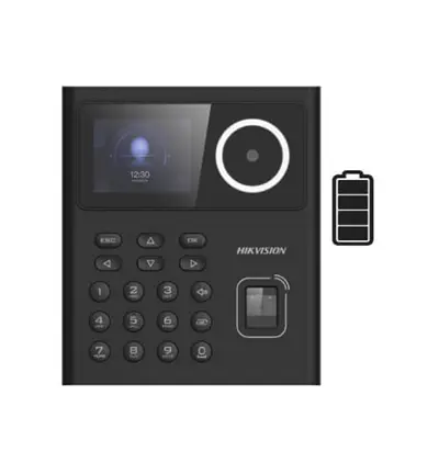 [DS-K1T320EFWX-B] C. ACCESO ASISTENCIA WIFI C/BATERIA|500 ROSTROS|1,000 TARJETAS EM|1,000 HUELLAS