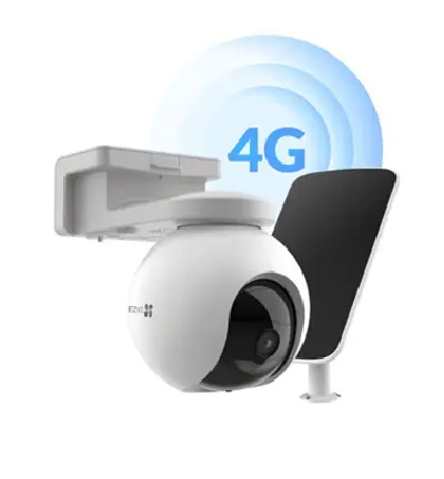 [CS-EB8-R100(3MP) + PANEL SOLAR] KIT CAMARA IP 2K EXTERIOR 4G + PANEL SOLAR