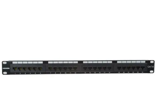 [P24T-K11-C6C/BK] PATCH PANEL 24 PUERTOS CAT6